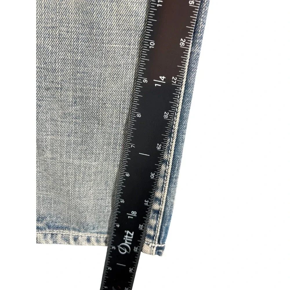 Marc Ecko DEADLY THREADS Jeans Men's 39X33 Straight Distressed Denim Cut and Sew